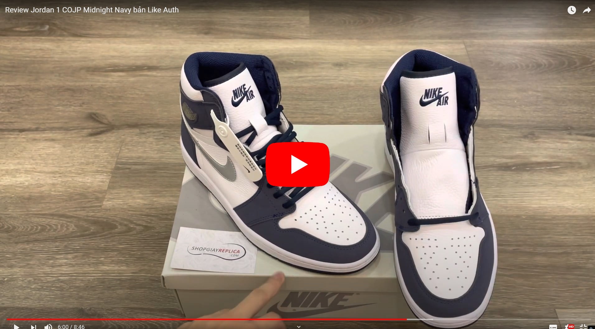 video jordan 1 midnight navy like auth