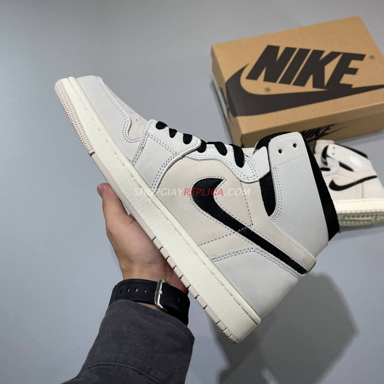Giày Nike Air Jordan 1 Zoom Air Summit White Black rep 1:1