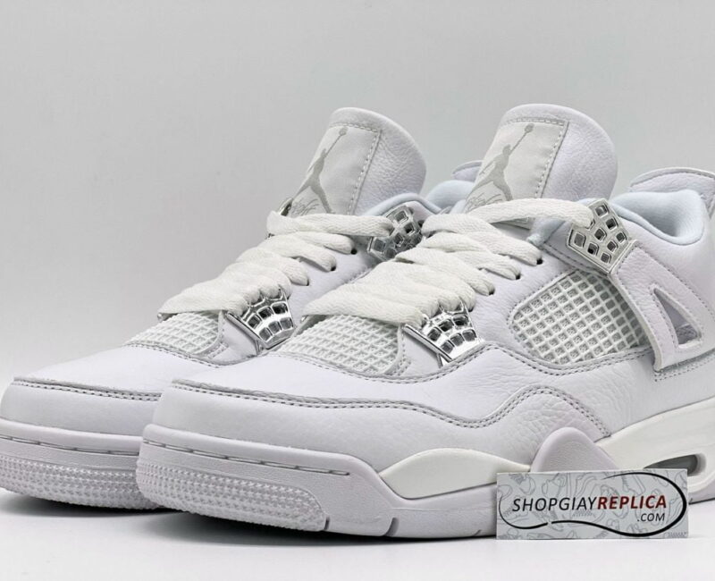 Giày Nike Air Jordan 4 Retro Pure Money (full trắng) Like Auth