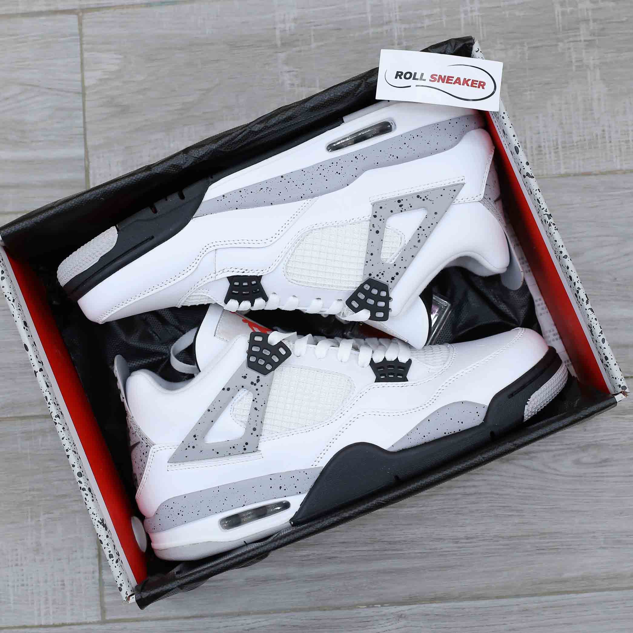 air jordan 4 white cement like auth