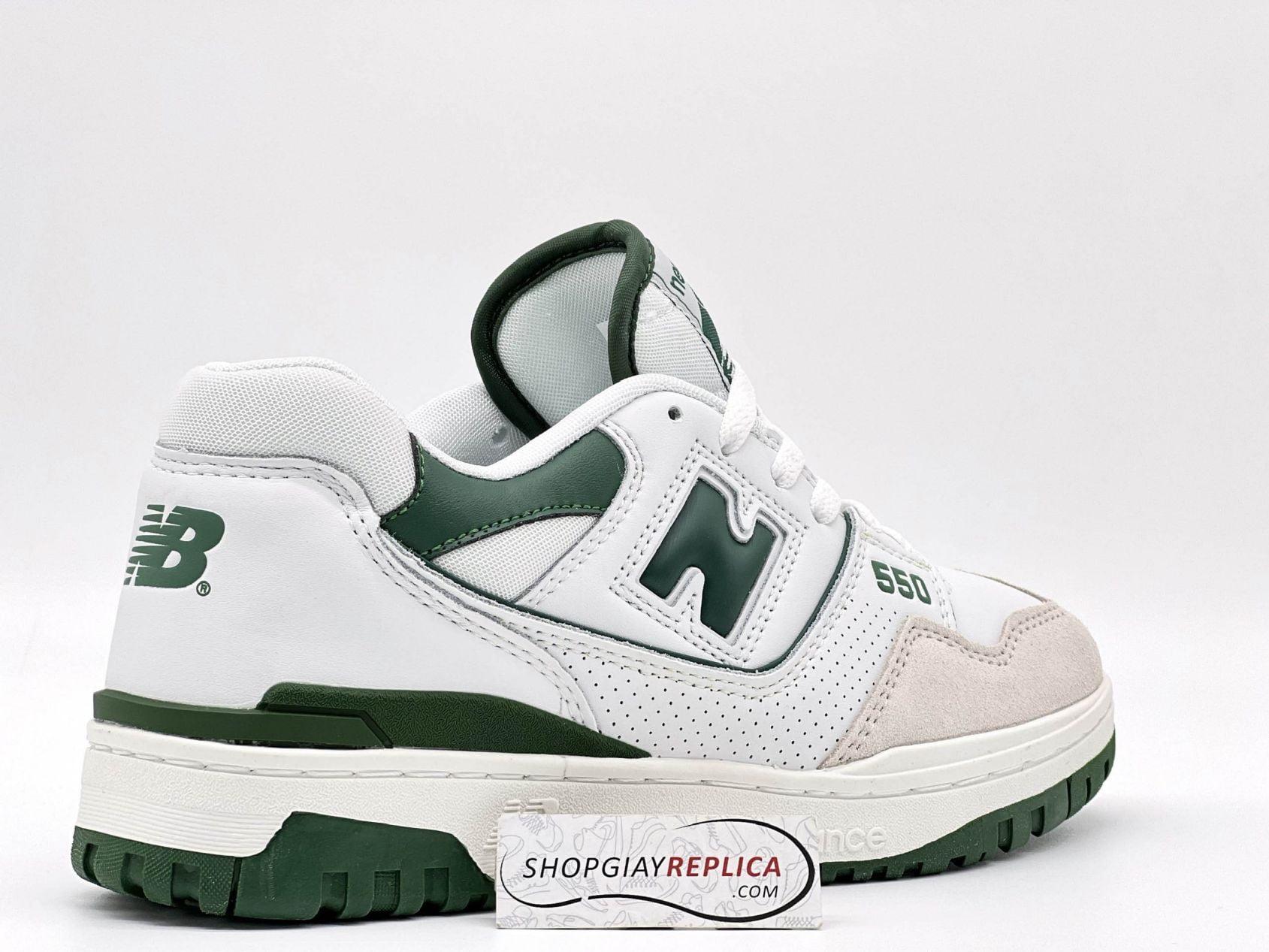 giày new balance 550 trắng xanh