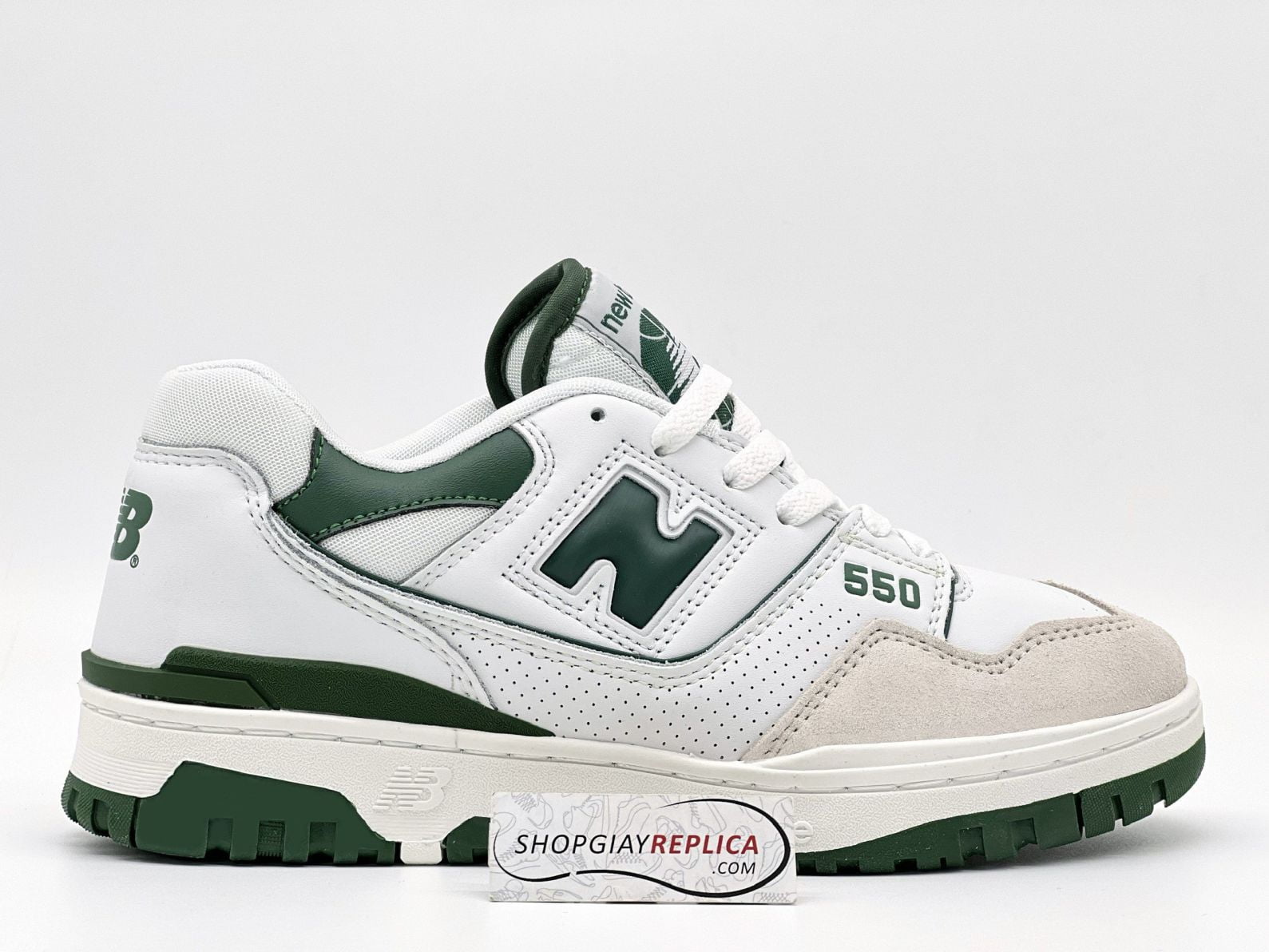 giày new balance 550 white green rep 1:1