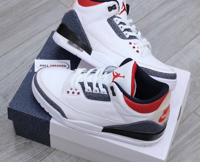 Giày Nike Air Jordan 3 Retro SE Fire Red Denim Like Auth