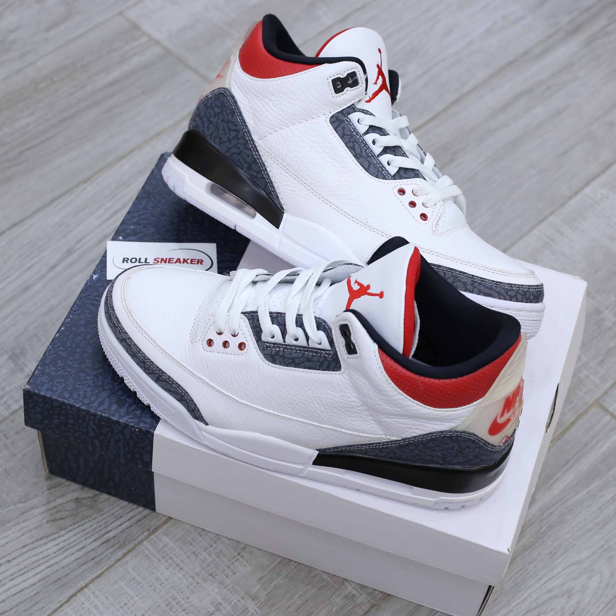 Giày Nike Air Jordan 3 Retro SE Fire Red Denim Like Auth