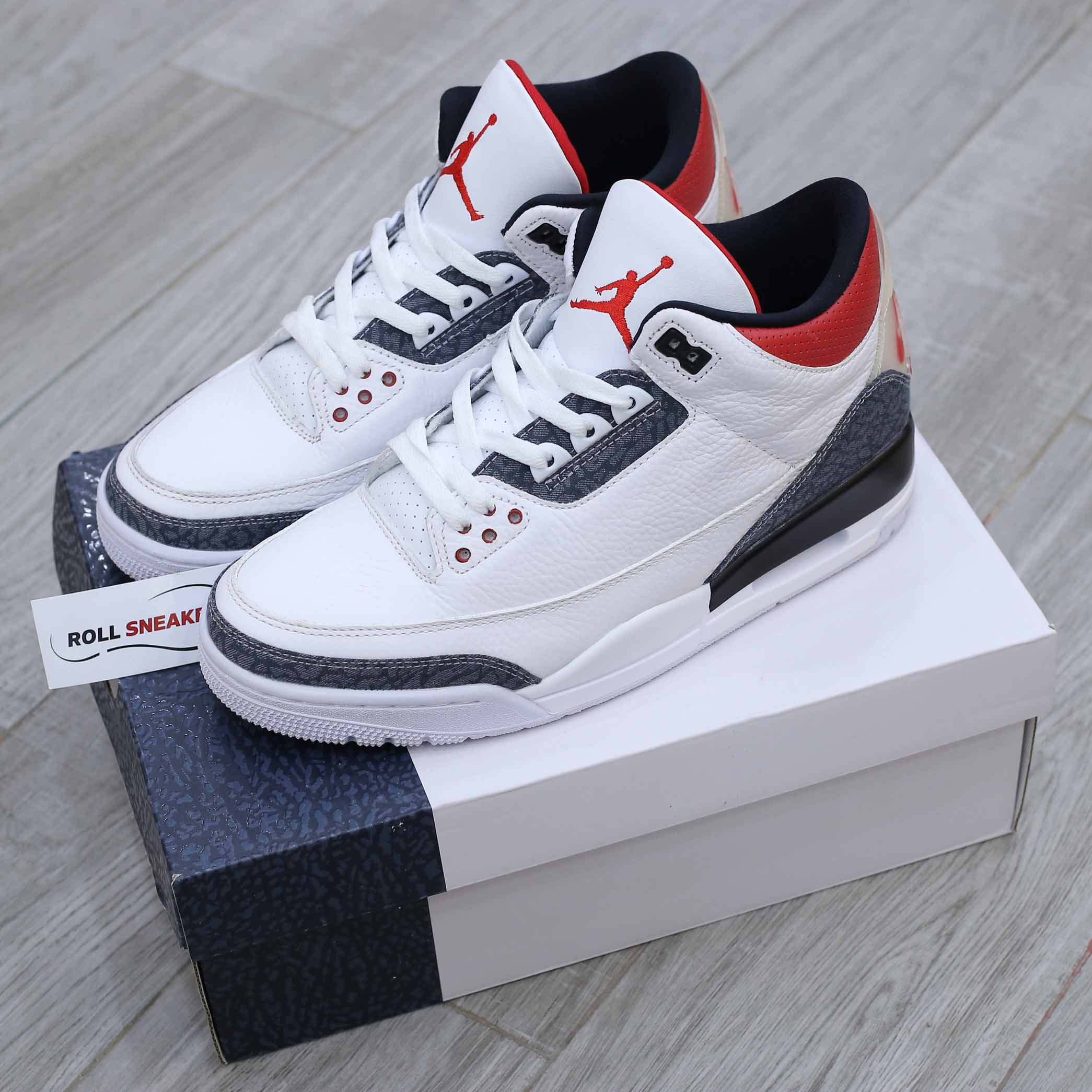 Giày Nike Air Jordan 3 Retro SE Fire Red Denim Like Auth