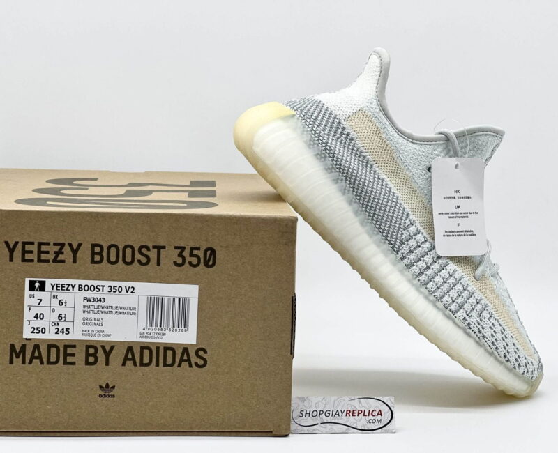 box hộp giày yeezy 350v2 cloud white rep 1:1