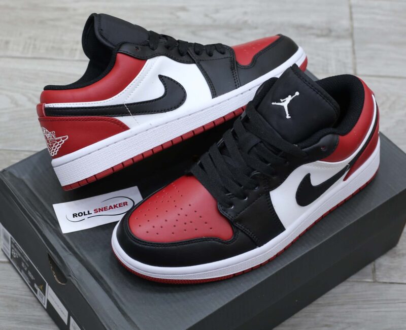 Giày Nike Air Jordan 1 Low Bred Toe rep 1:1