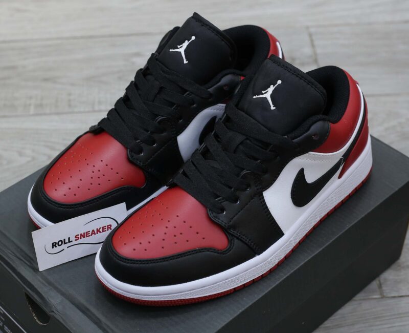 toebox Jordan 1 Low Bred Toe rep 1:1