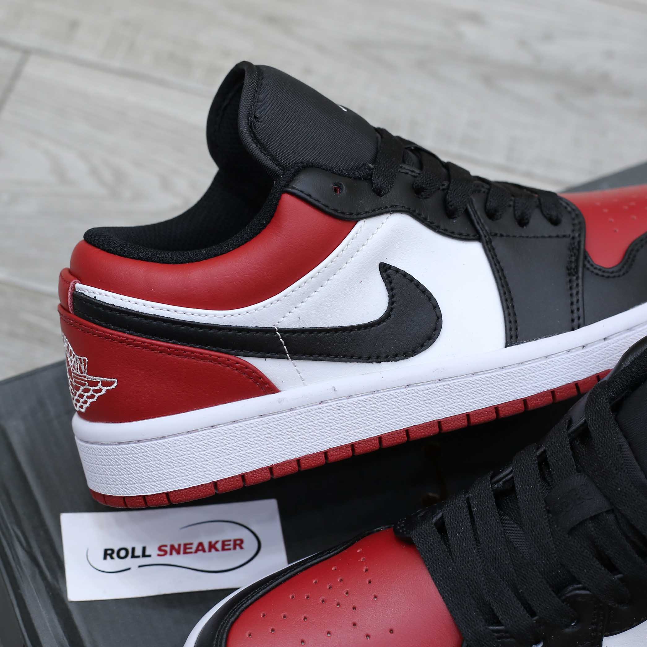 giày air Jordan 1 Low Bred Toe rep 1:1