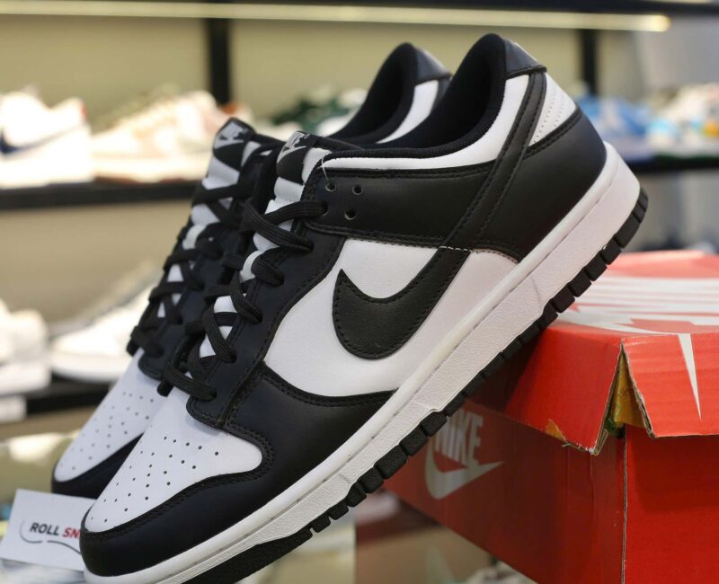 Giày Nike Dunk trắng đen black white Like Auth