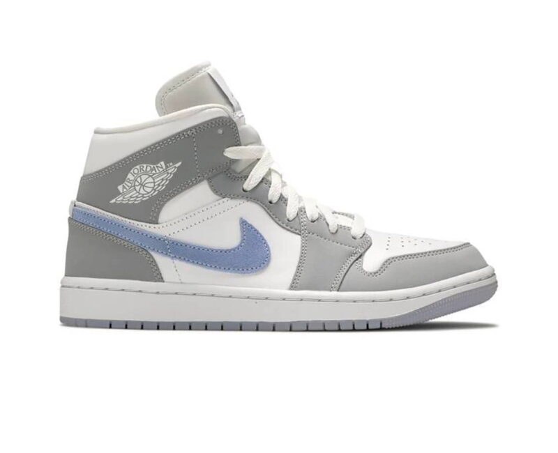 AIR JORDAN 1 MID 'WOLF GREY ALUMINUM' rep 1:1