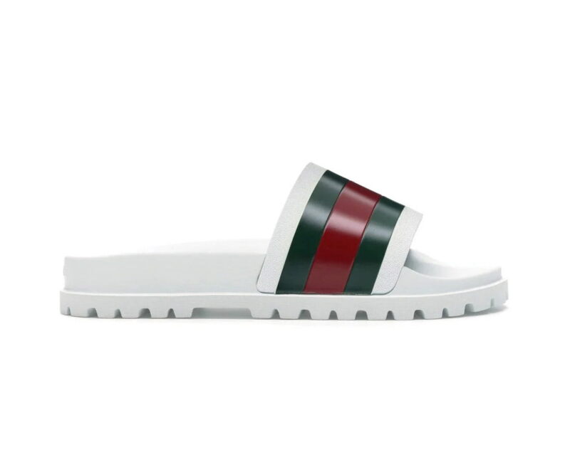 Dép Gucci Web Slide Sandal White Like Auth
