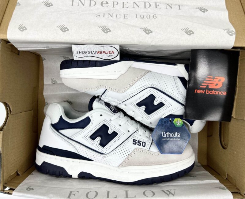 Giày New Balance 550 White Navy Rep 1:1