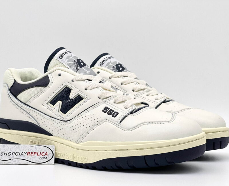 Giày New Balance Aimé Leon Dore x 550 White Navy rep 1:1