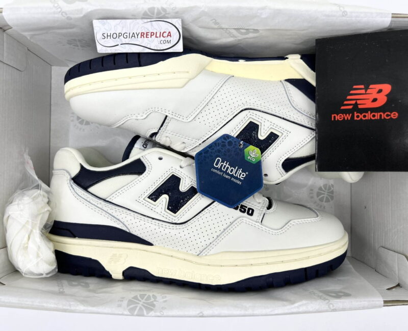 Giày New Balance Aimé Leon Dore x 550 White Navy rep 11