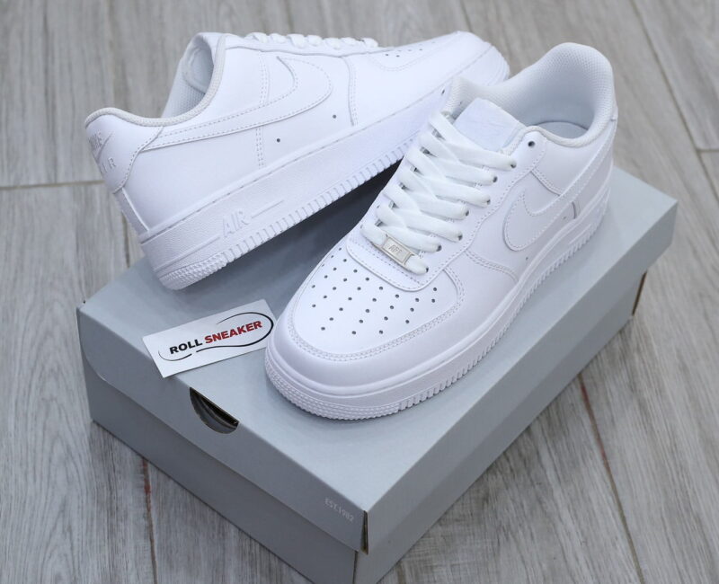 giày nike air force 1 trắng full white like auth
