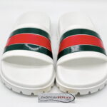 Dép Gucci Web Slide Sandal White Like Auth
