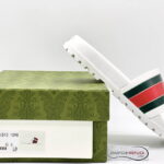 Dép Gucci Web Slide Sandal White Like Auth