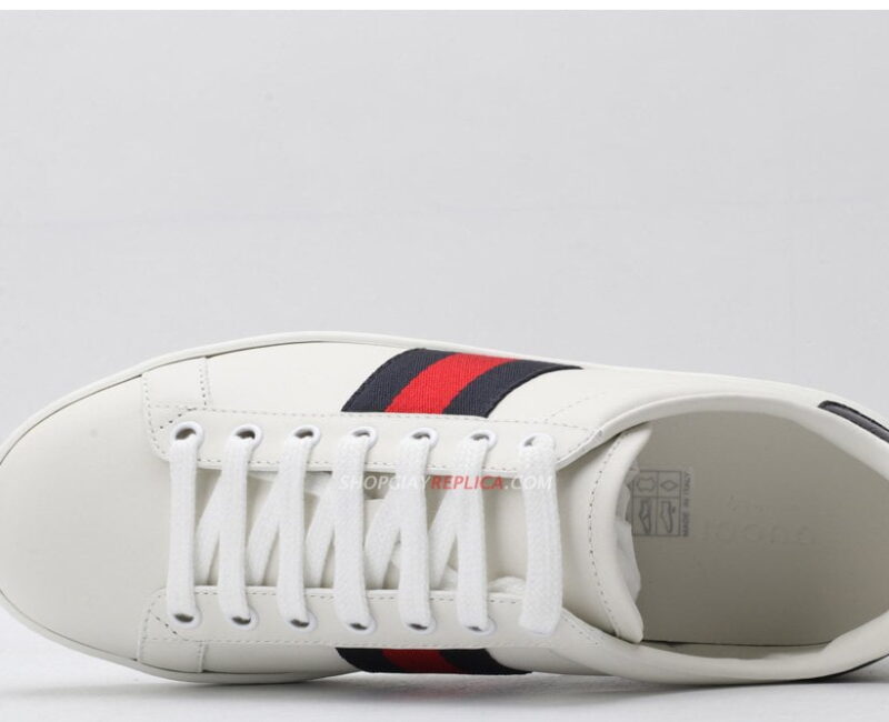 giày gucci ace trắng sọc xanh đen