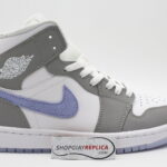 Giày Nike Air Jordan 1 Mid Wolf Grey Aluminum rep 1:1