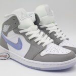 Giày Nike Air Jordan 1 Mid Wolf Grey Aluminum rep 1:1