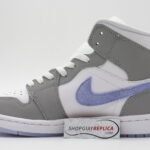 Giày Nike Air Jordan 1 Mid Wolf Grey Aluminum rep 1:1