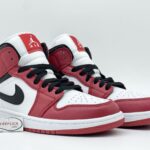 Giày Nike Air Jordan 1 Mid Chicago 'White Toe' rep 1:1