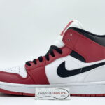 Air Jordan 1 Mid Chicago đỏ trắng