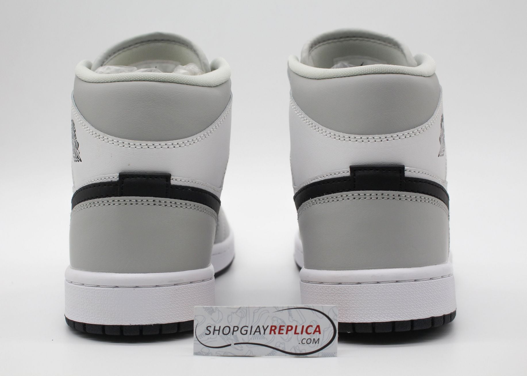 Giày Nike Air Jordan 1 Mid Light Smoke Grey V2 rep 1:1