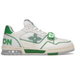 Giày Louis Vuitton Trainer Green Mesh Like Auth