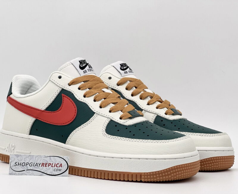 Giày Nike Air Force Af1 Low ID Gucci Cream Green Red Like Auth