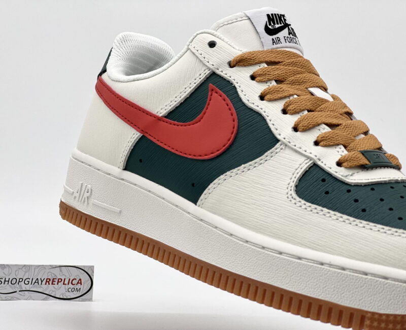 Giày Nike Air Force 1 Low ID Gucci Cream Green Red Like Auth