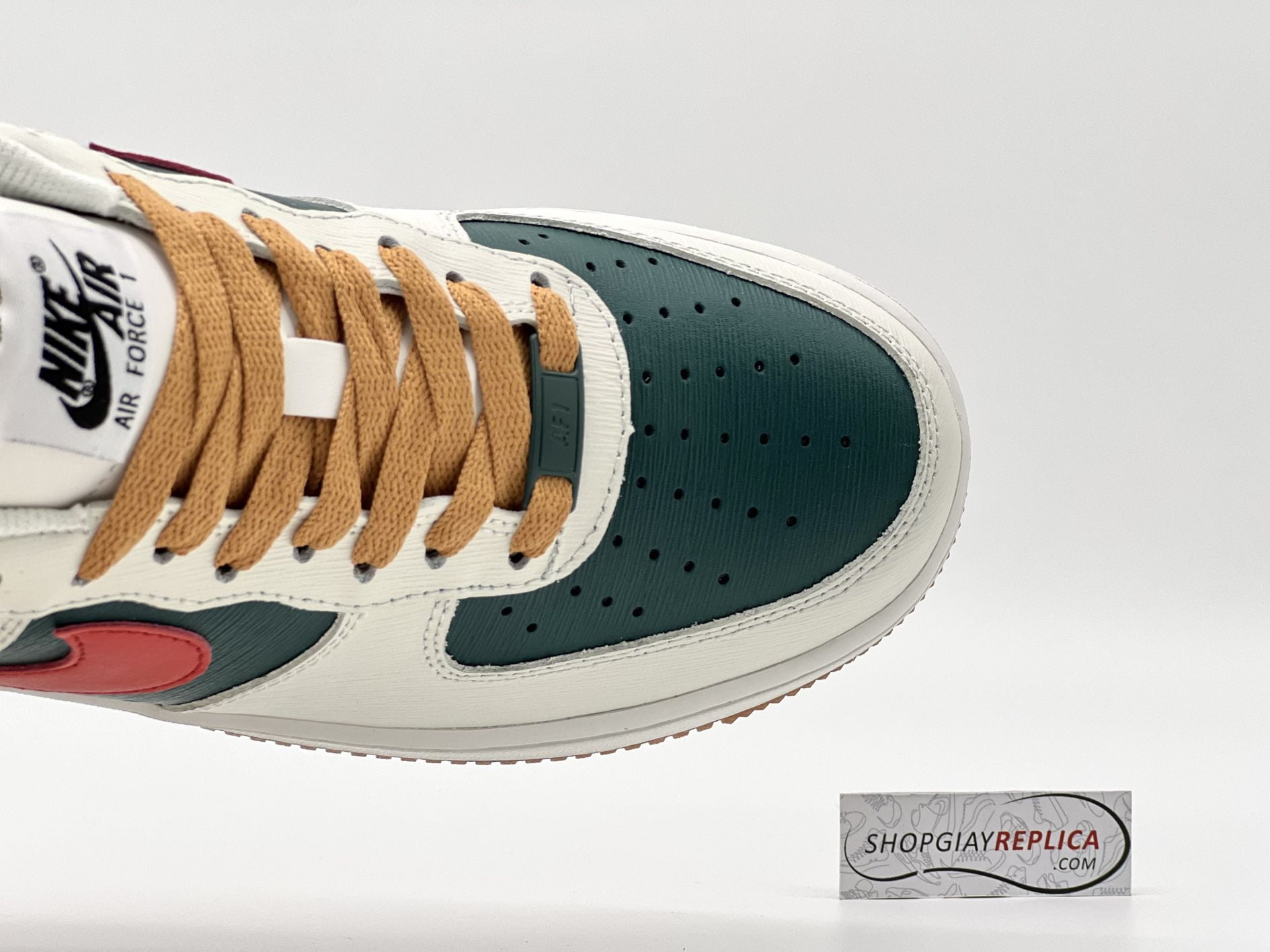 Giày Nike Air Force 1 Low ID Gucci Cream Green Red Like Auth