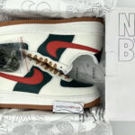 Giày Nike Air Force Af1 Low ID Gucci Cream Green Red Like Auth