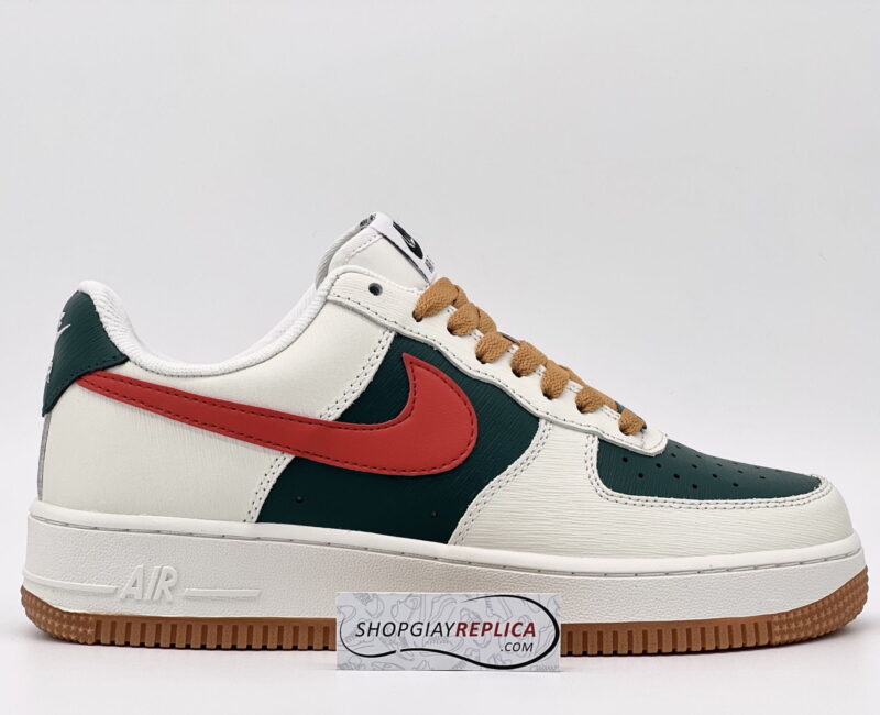 Giày Nike Air Force 1 Low ID Gucci Cream Green Red Like Auth