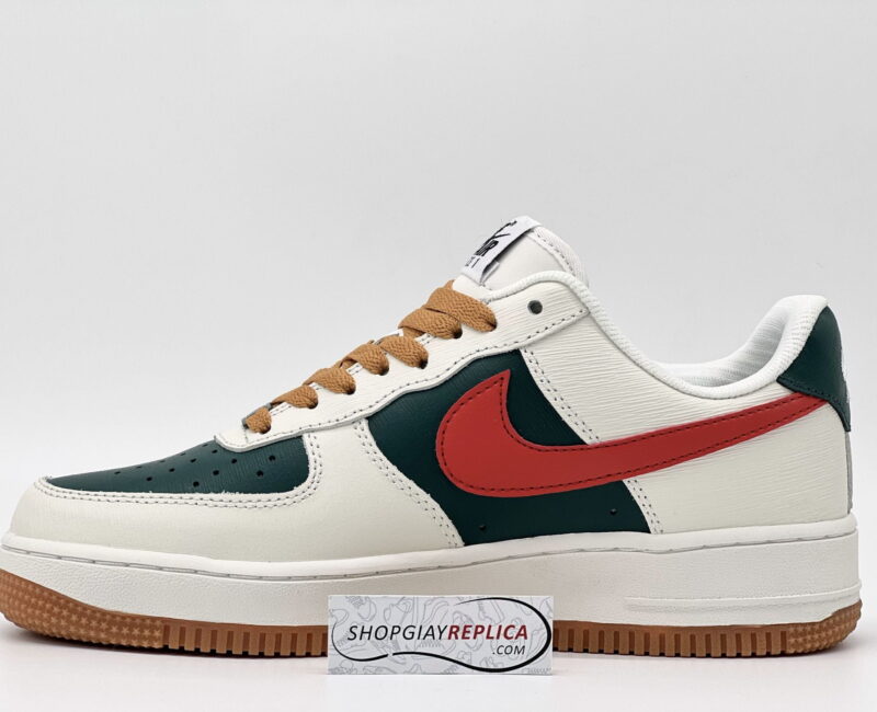 Giày Nike Air Force 1 Low ID Gucci Cream Green Red Like Auth