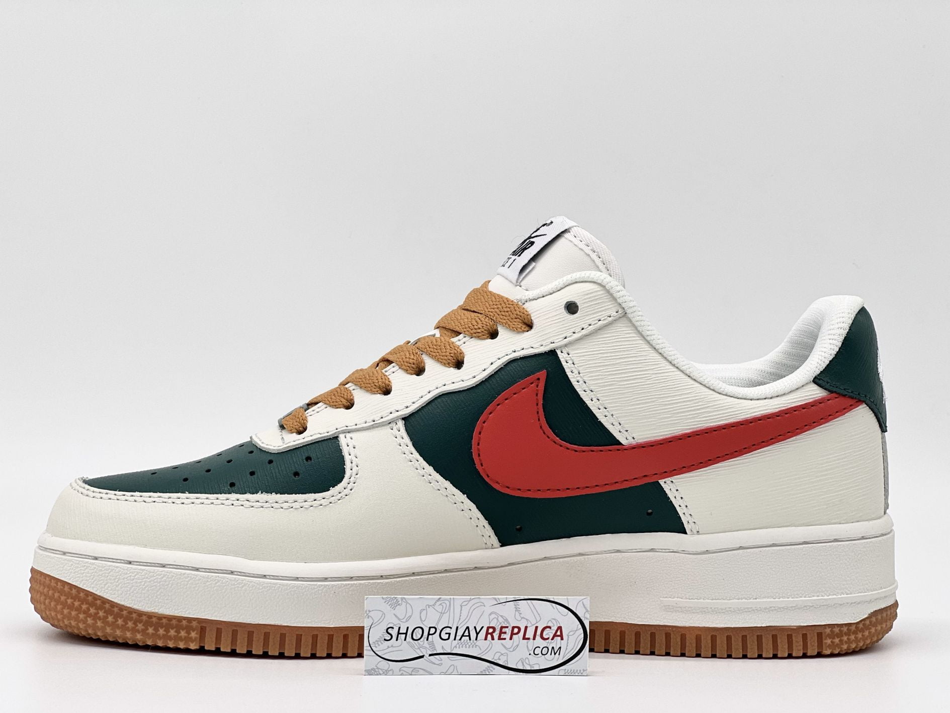 Giày Nike Air Force 1 Low ID Gucci Cream Green Red Like Auth