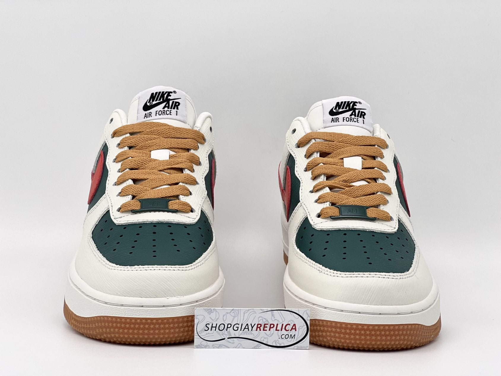 Giày Nike Air Force 1 Low ID Gucci Cream Green Red Like Auth