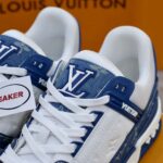 Giày Louis Vuitton LV Trainer Monogram Denim White Blue Like Auth