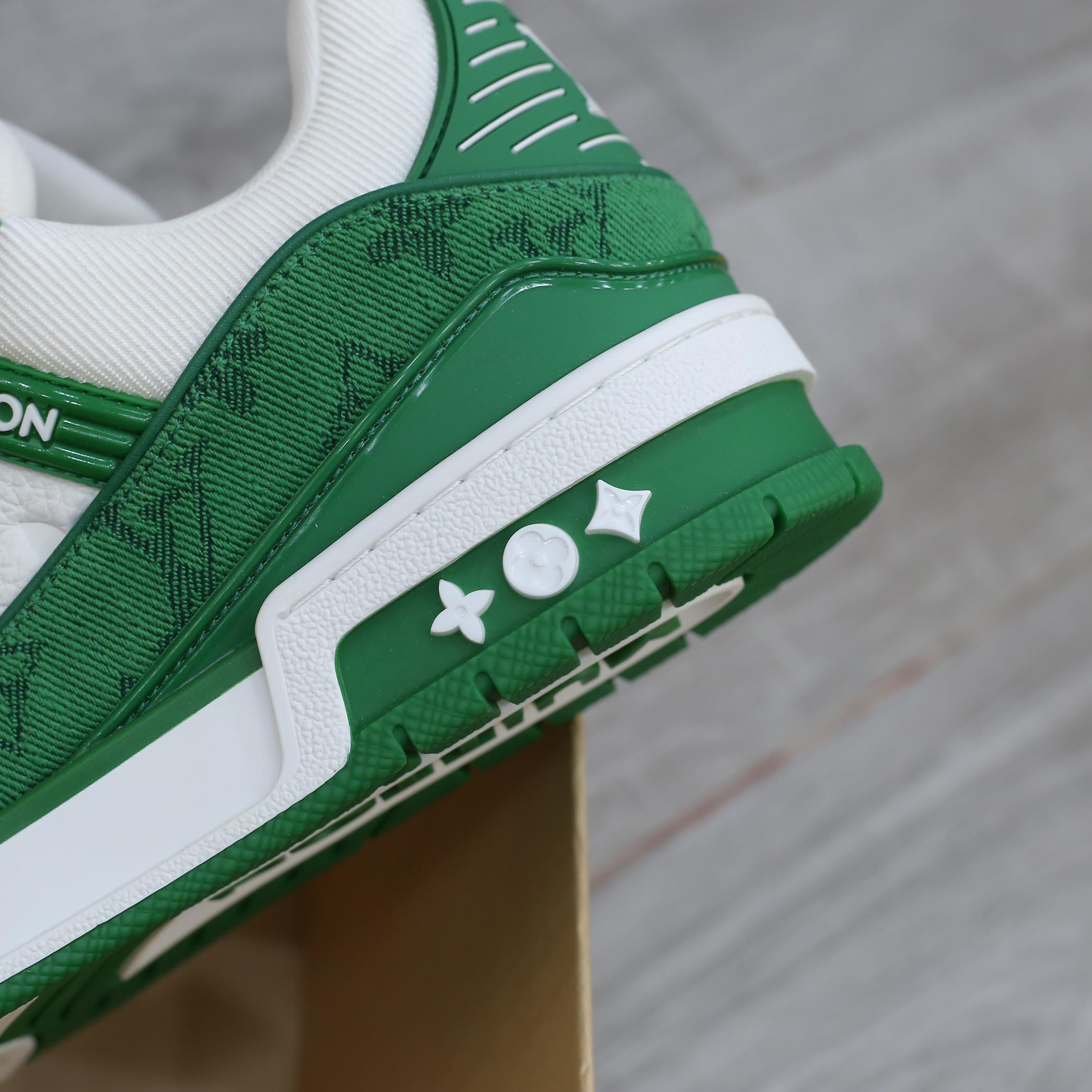 Giày Louis Vuitton LV Trainer Xanh Green Monogram