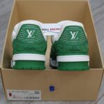 Giày Louis Vuitton LV Trainer Xanh Green Monogram Denim Like Auth