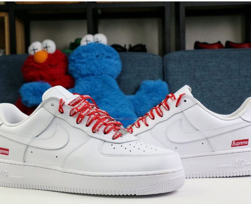 Giày Nike Air Force 1 Low Supreme White Like Auth