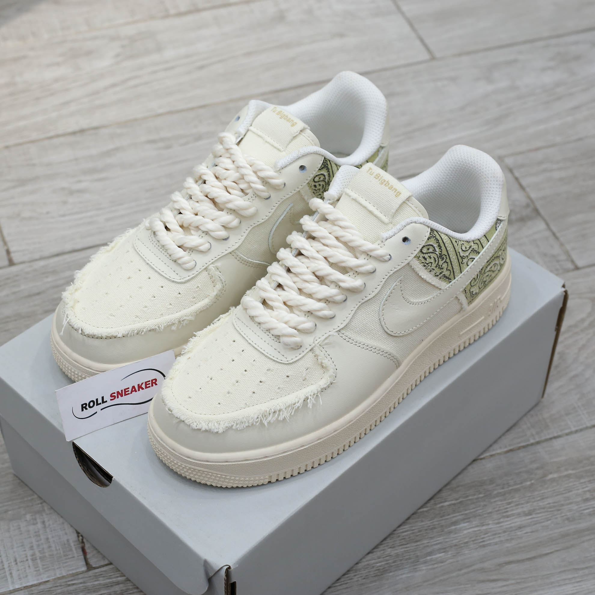 Giày Nike Air Force 1 Low Custom Paisley Dây Thừng