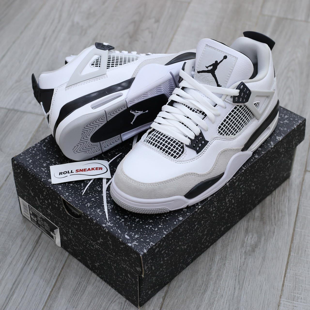 Giày Nike Air Jordan 4 Retro 'Military Black' Like Auth