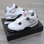 Giày Nike Air Jordan 4 Retro White Cement Like Auth