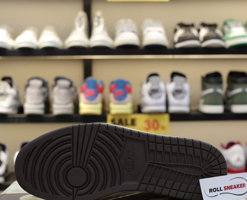 gót Giày Nike Air Jordan 1 Low Travis Scott ‘Reverse Mocha’ Like Auth