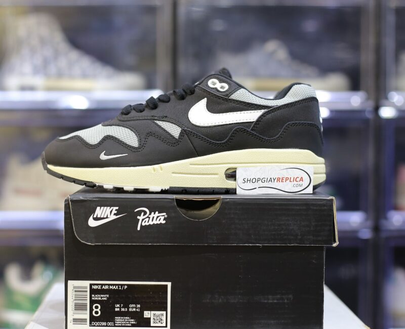 Giày Nike Air Max 1 x Patta 'Black' Like Auth