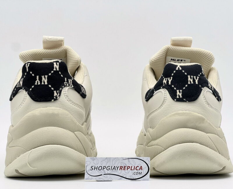 Giày MLB Mono Heel New York Yankees Black Đen rep 1:1