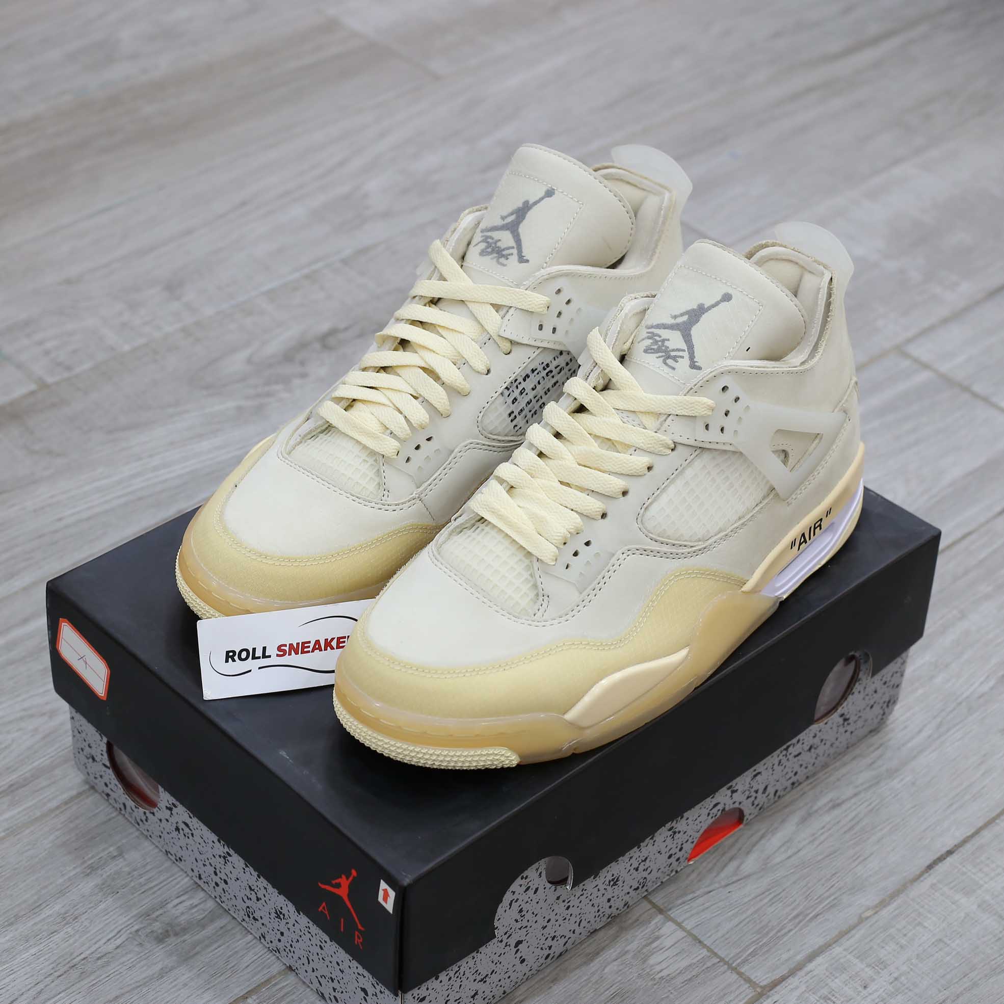 Nike Air Jordan 4 Retro Off-White Sail Like Auth