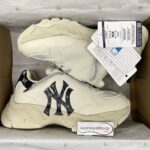 Giày MLB BigBall Chunky Mono Heel New York Yankees Black